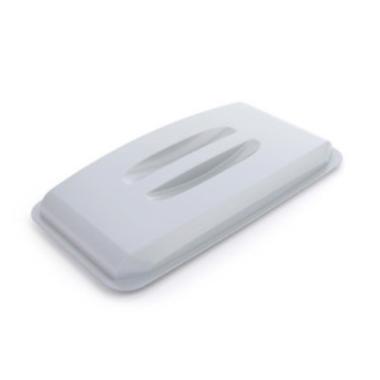 Låg til 60L beholder L50xB27xH57.5cm. Plast Grå