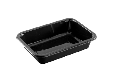 Bakke, 1 Rums, Sort, CPET 187x137x40 mm, 680 ml - 468 stk/krt