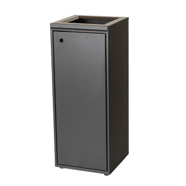 Affaldsstativ Tina Trolleys 100l 345x345x865mm m/åbent låg Sort