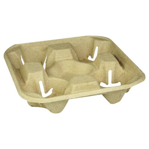 Kopholder til 4 kopper brun ubleget Pap 215x215x42mm 260stk/krt