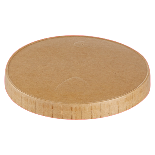 Paplåg PE 3oz 120/140ml natur Ø74mm brun ubleget 1000stk/krt