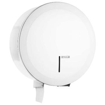 Dispenser t/toiletpapir, Katrin Gigant L, m/lås, Metal, Hvid