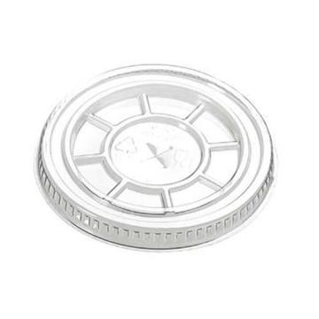 Plastlåg Ø95 mm fladt med kryds RPET 1600 stk/krt