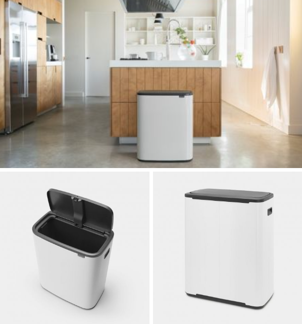 Bo touch bin white 60l 38x59,5x75cm 1stk