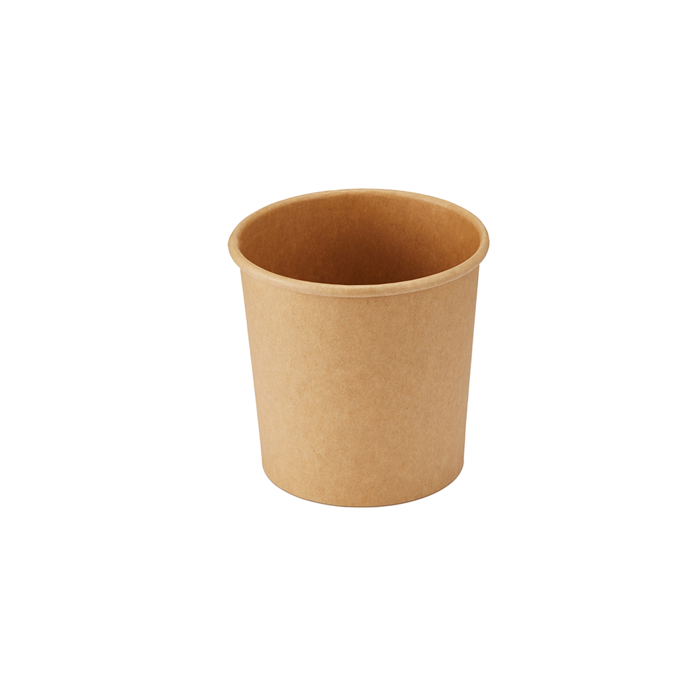 Suppeskål 16oz, 500ml natur Ø96/76x95mm ubleget brun PE 500stk/krt