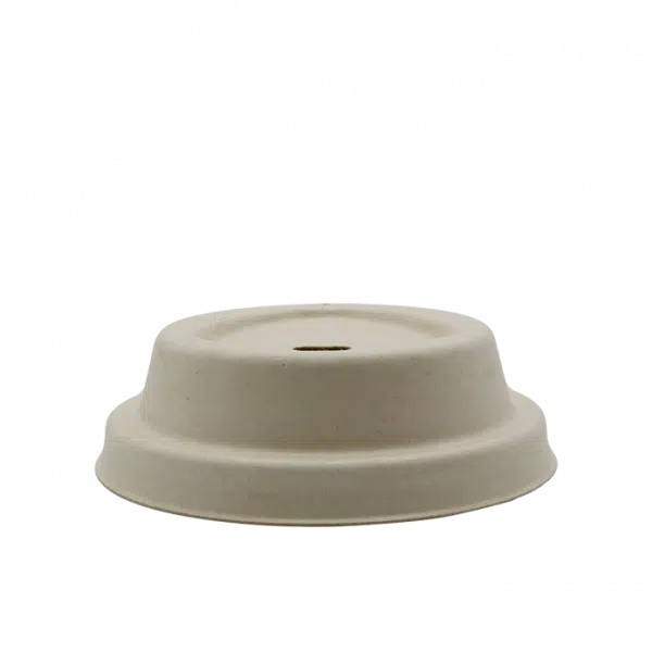 Bagasse-låg til 12-16 oz kopper, Ø 90mm, hvid / fluorfri, kolli 1000stk/krt
