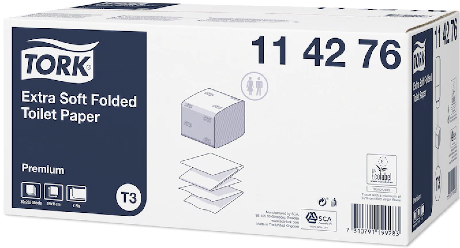 Toiletpapir Tork Premium T3 Ekstra soft 11x19 cm 30 pk x 252 STK/krt