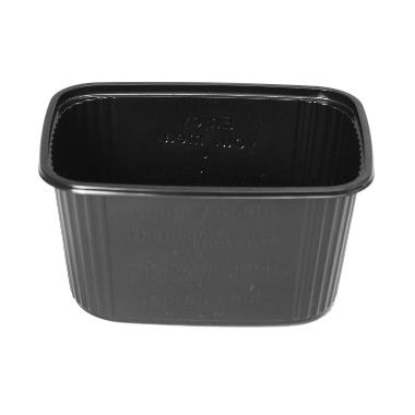 Salatbæger 250 gr 108x82x47 mm Rektangulær PS Sort 1000stk/krt