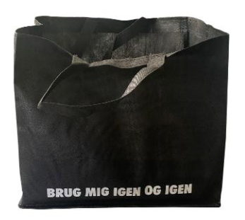 Shoppingbag 23 ltr 330x210x300 mm PP Non-woven 60 gr 100% genbrug Sort 100 stk/krt
