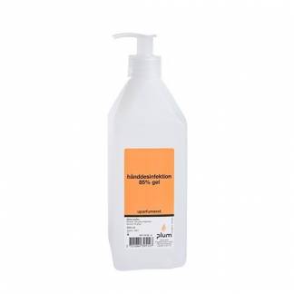 Hånddesinfektionsgel, Plum, 600 ml, natur, 85% ethanol, med pumpe 1 stk