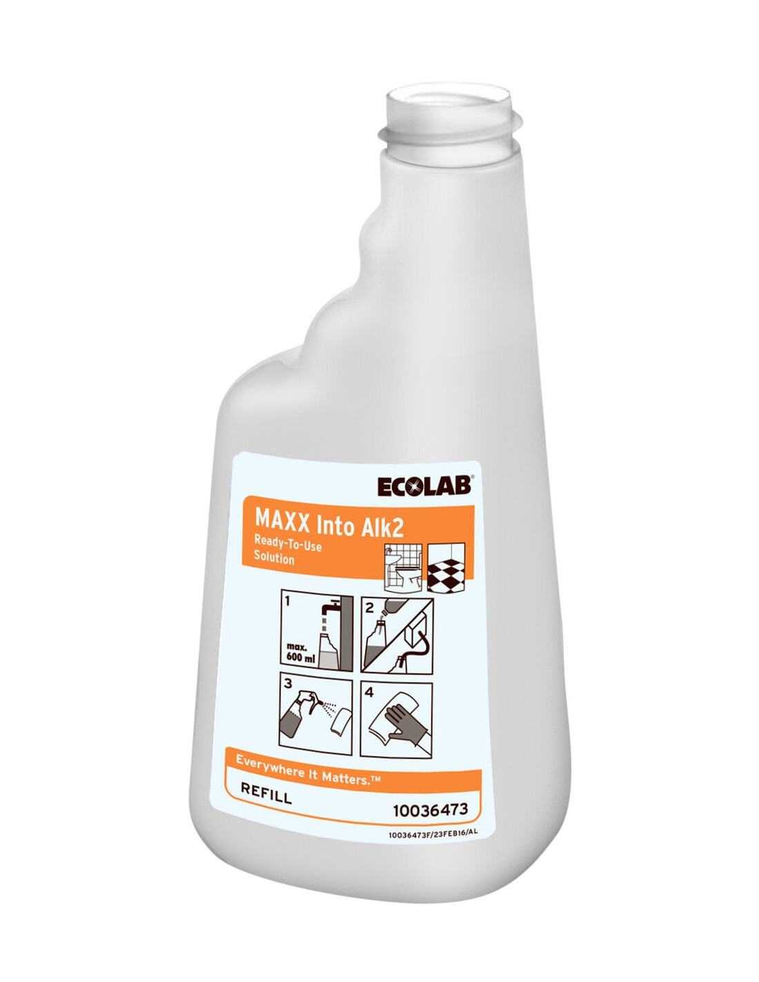 BTL 650ML - Maxx Into Alk2 Refill tom flaske  1 x 6 stk/krt