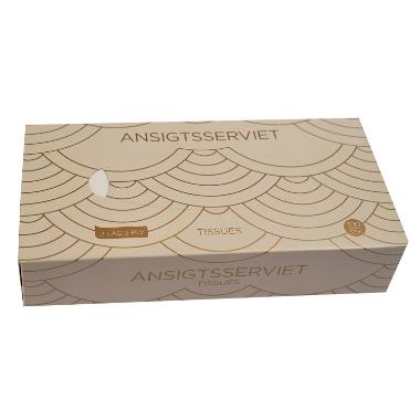 Ansigtsserviet soft 2 lag hvid 20x21 cm i pop-up æske 40 pk x 100 STK/krt