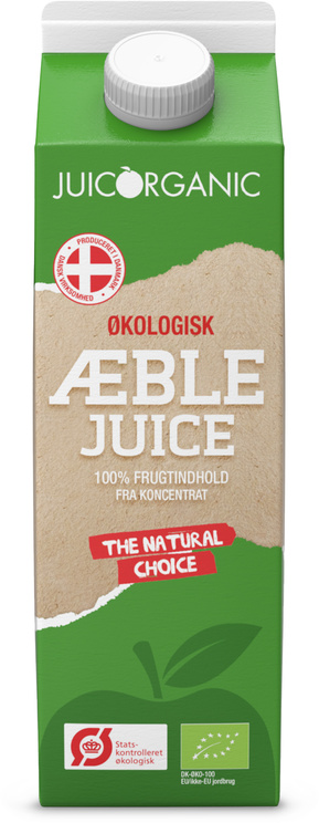 JuicOrganic Økologisk Æblejuice, RTD, pap, 1L.x 12 stk.