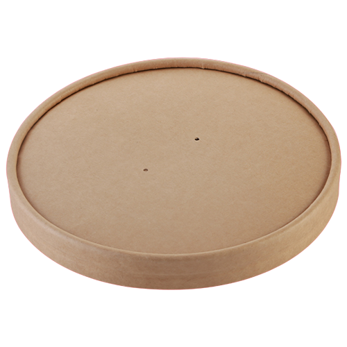 Paplåg 20oz 500-750ml natur brun ubleget Ø150x15mm PE 300stk/krt