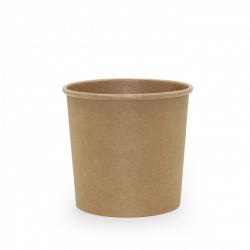 Suppebæger 26 oz, brun, PE-coated, kolli 500stk/krt