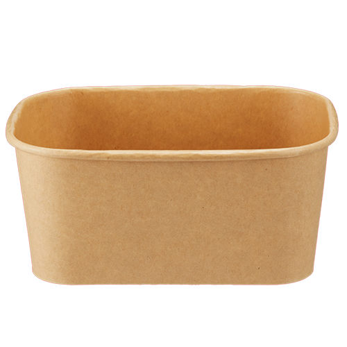 Mikrobakke 1000ml 172x120x76mm brun ubleget PP/PE 300stk/krt