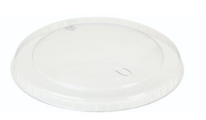 Plastlåg Ø96 mm Bionedbrydelig PLA Klar til isbæger 240 ml - 750 stk/krt