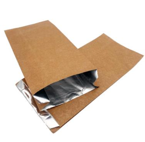 Grillpose m/alufolie, brun, 170x60x310 - 250 stk/krt