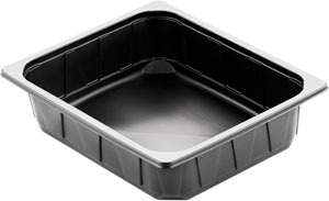 1/2 GN-forme 325 x 265 x 60 mm Sort 1-Rum