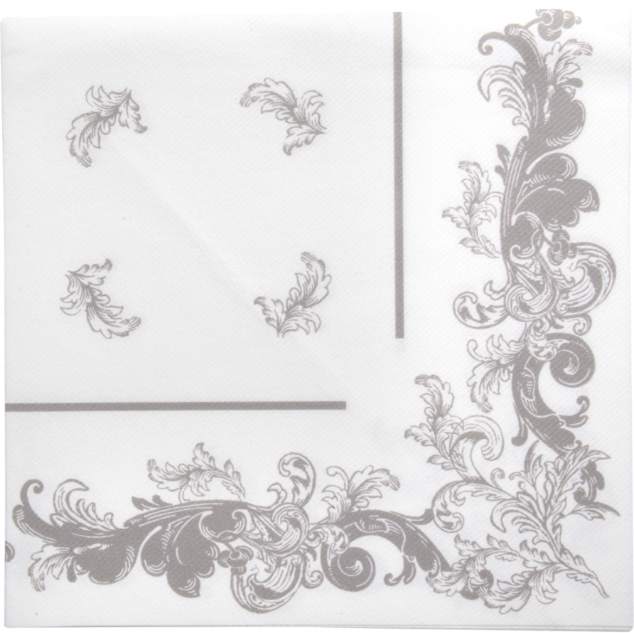 Middagsserviet, Abena Gastro, 1/4 fold, 48x48cm, hvid, airlaid 500 stk/krt