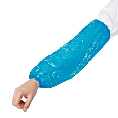 Ærmeskåner blå LDPE 40cm 20 my HM 10x100 stk/Krt