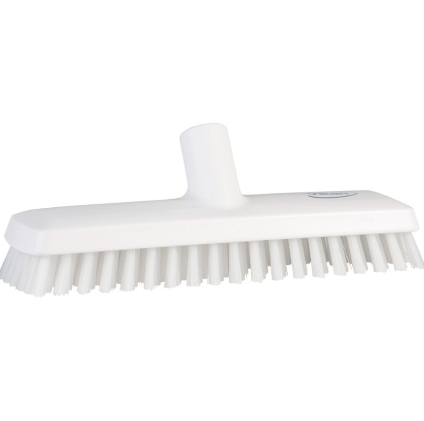 Gulvskrubbe m. vandgennemløb, Vikan, hvid, PP, 27 cm - 1 stk