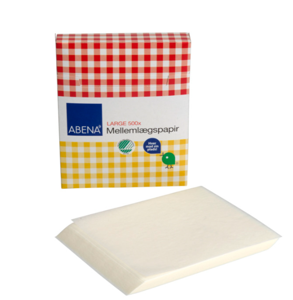 Mellemlægspapir, Abena, 14,5x12cm, bleget, 500 ark 1 pk