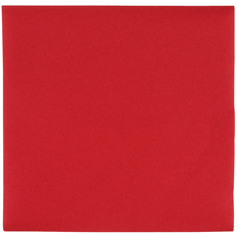 Middagsserviet, 1/4 fold, 48x48cm, rød, airlaid - 500 stk/krt