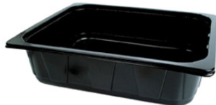 TRAY 1/2GN PP BK 1-COMP 325X265X60 100x1/krt