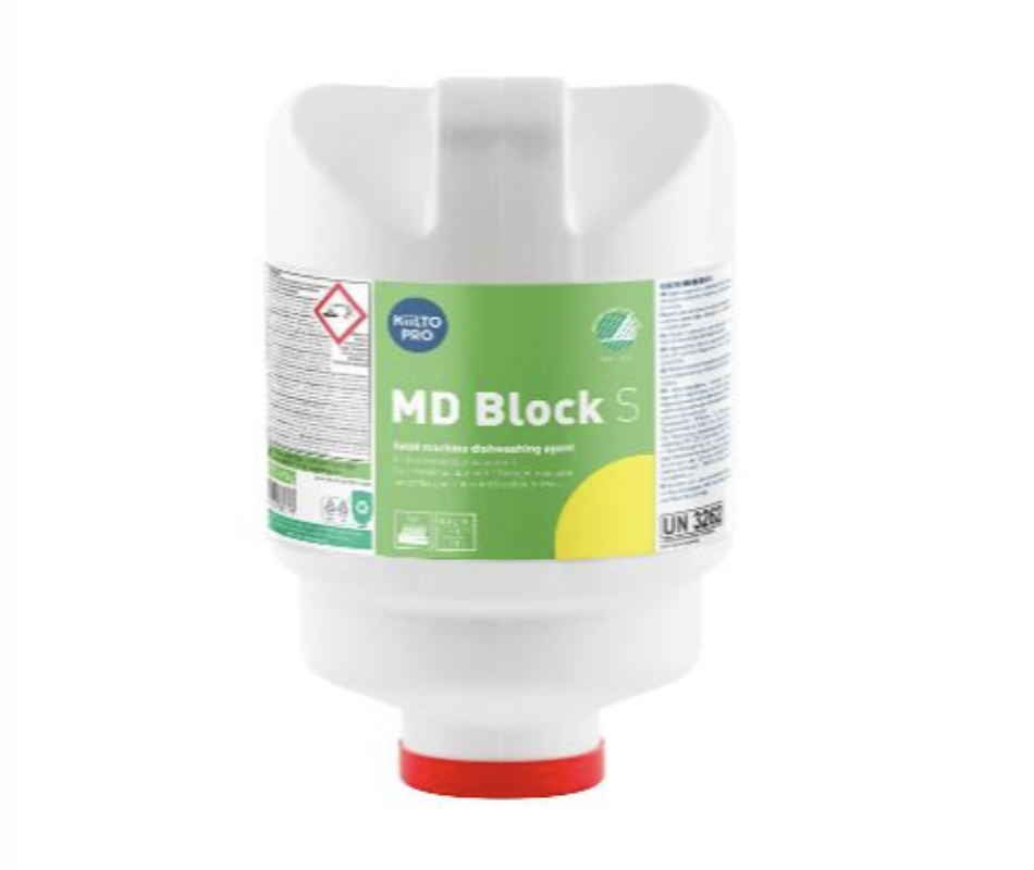 Maskinopvask, Kiilto Pro, MD Block S, 4.95kg, Svanemærket u/klor - 2 stk/krt