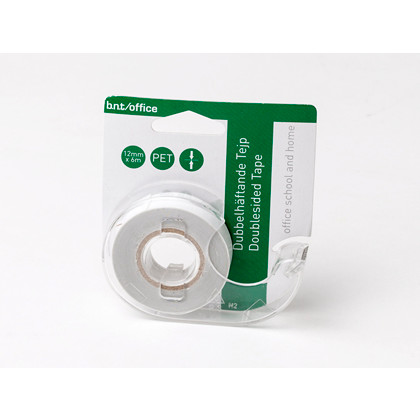 Tape dobbeltklæbende klar 12mmx6m 1 Rul