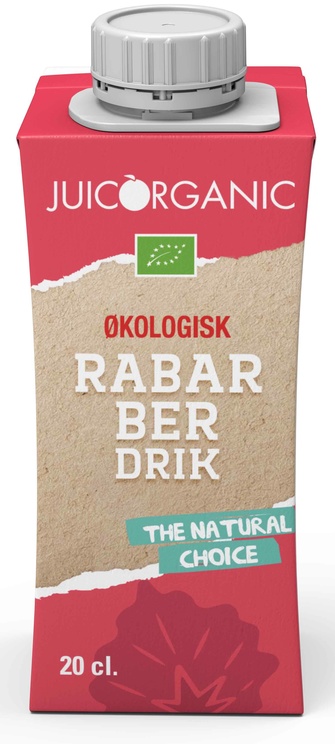 JuicOrganic Øko Rabarberdrik, pap, 0.2 LO. x 24 stk.