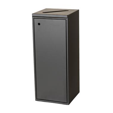 Affaldsstativ Tina Trolleys 100L m/papirindkast Sort