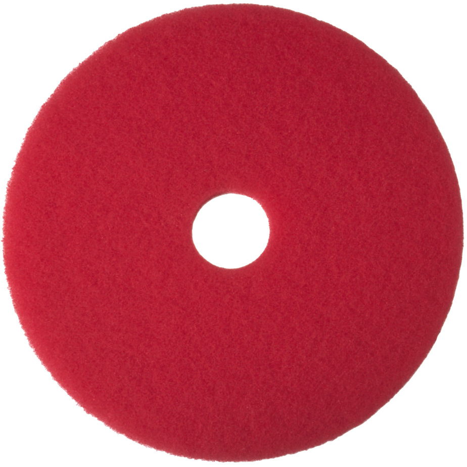 Gulvrondel, 3M Economy Line, 20", Ø505mm, rød, 85 mm, polyester/RPET 5 stk/krt