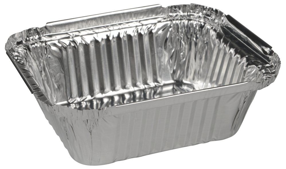 Aluminiumsbakke, 14,6x12,1x4cm, aluminium, 435 ml, rektangulær 1000 stk/krt