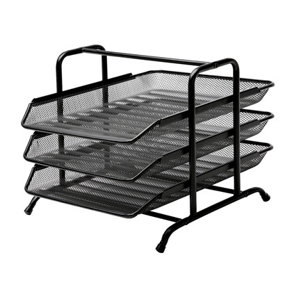 Brevbakkesæt tråd metal MESH m/3 bakker sort 1 stk