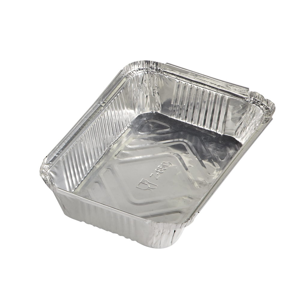 Aluminiumsbakke 850ml 210x140x40mm sølv 1000stk/krt