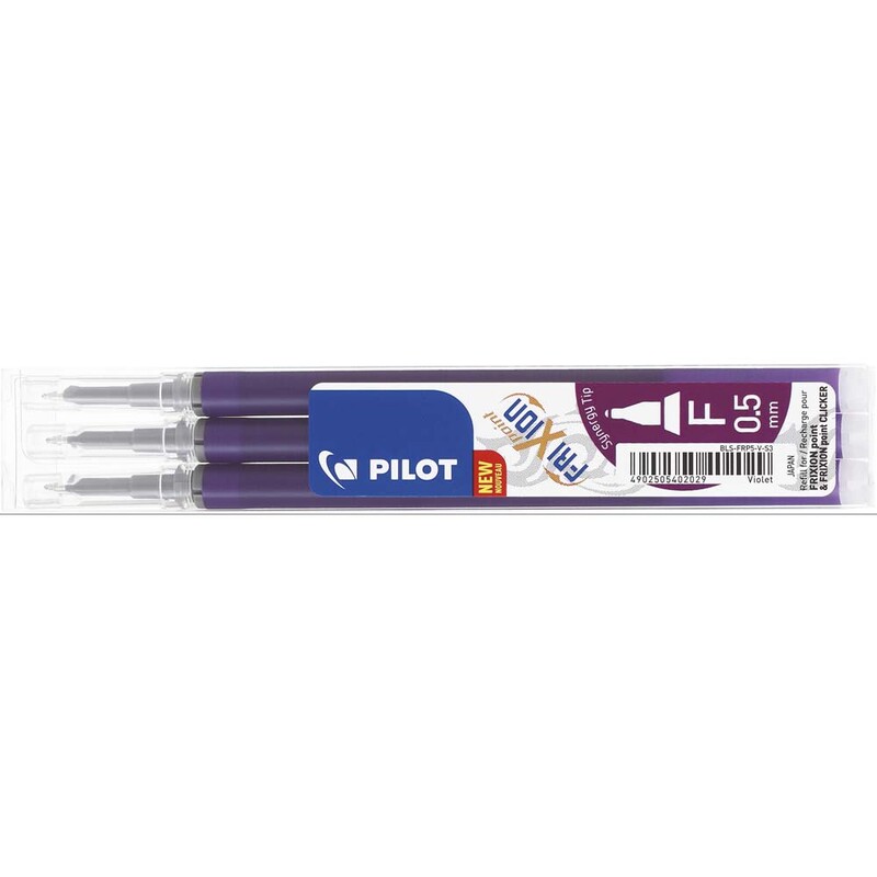 Refill Pilot 3-pack FriXion Point Lilla 0,5mm 3 stk/pk