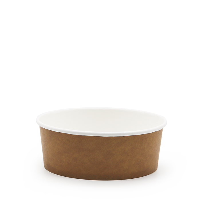 Salat skål, 550 ml, brun/hvid, 400stk/krt