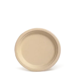 PLATES FIBRE 22CM UNBLEACHED 50x9/krt