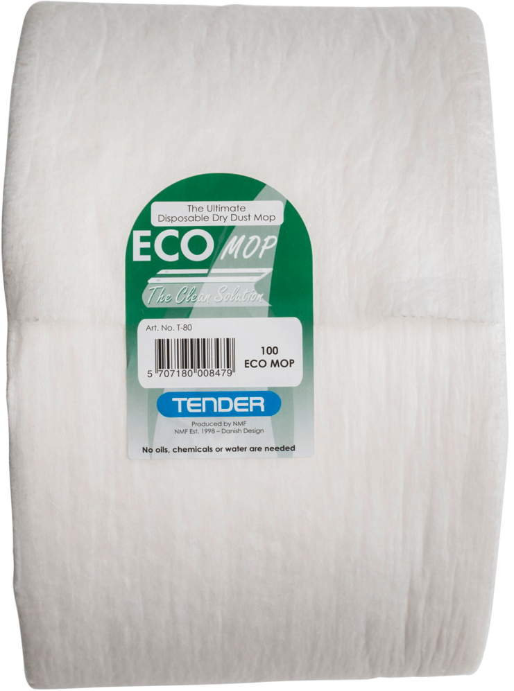 Moprulle, TenTax Eco Mop, hvid, 60 cm, perforeret, 100 stk. 1 rl