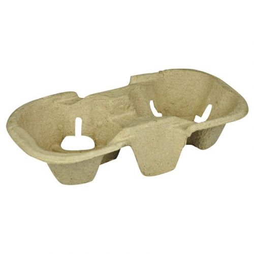 Kopholder til 2 kopper brun ubleget Pap 215x108x42mm 540stk/krt