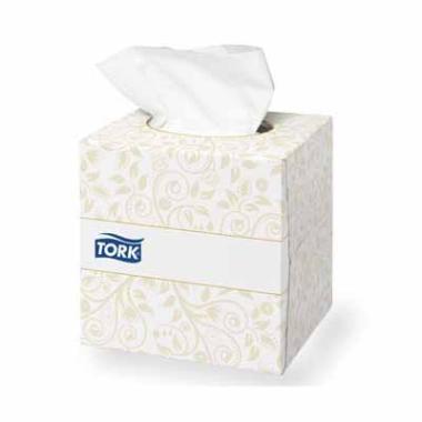 Ansigtsservietter, 2-lags, Tork Premium, ekstra soft, cube - 30x100 stk/krt