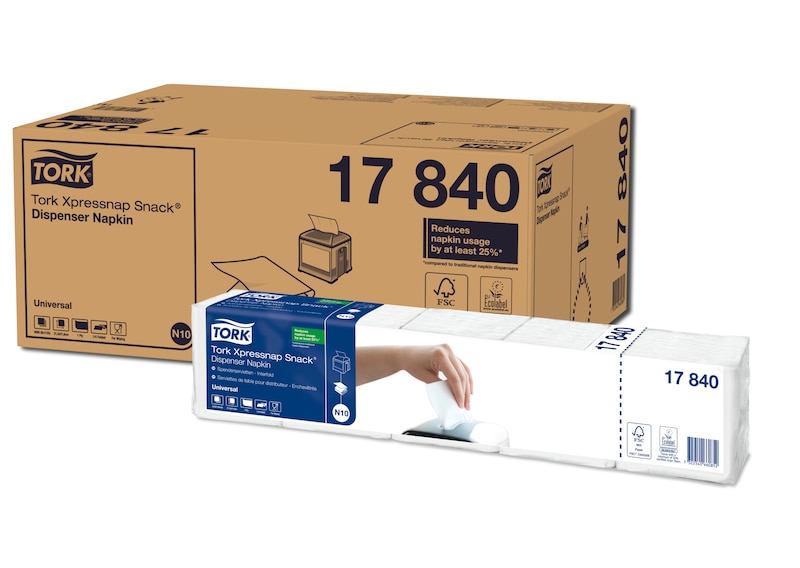 Serviet Tork N10 216x216 mm 1-lag Hvid 8 pk x 1125 STK/krt