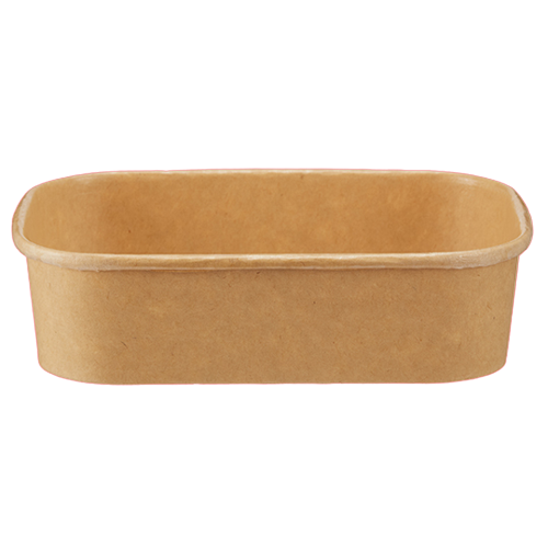 Mikrobakke 650ml 172x120x50mm ubleget brun PP/PE 300stk/Krt