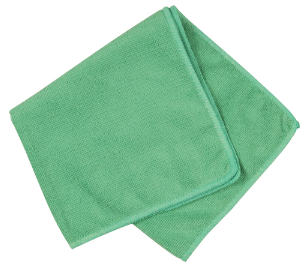 Rengøringsklud, 40x40, grøn, microfiber, basic - 20 stk/pk