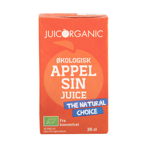 JuicOrganic Øko Appelsinjuice, 25 cl x 27 stk