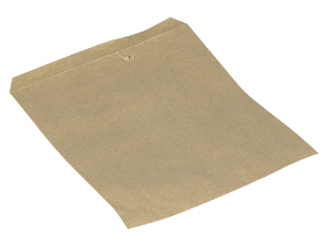 Frugtpose, 22x18 cm, 50g, brun, på snor - 1000 stk/krt