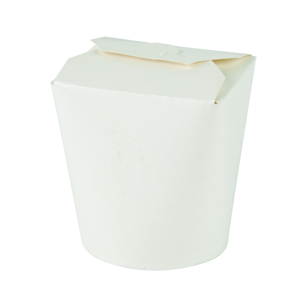 Noodle box 26oz 750ml 95x82/Ø95x95mm hvid 500stk/krt