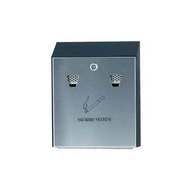 Askebæger Smokers Station 25.4x7.6x31.8 cm Galvaniseret stål Sort til væg